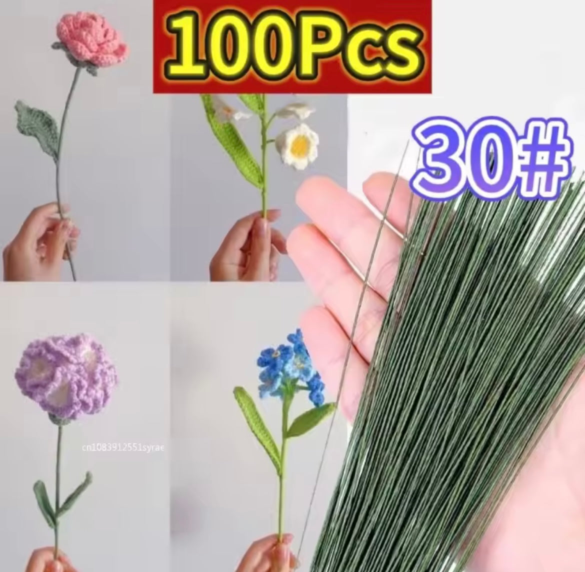 Alambre para tallo de flor 100pcs